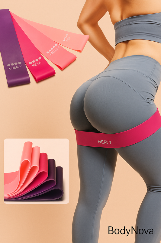 BodyNova™ Premium Booty Resistance Bands – 4-Level Set